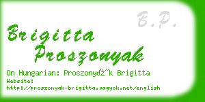 brigitta proszonyak business card